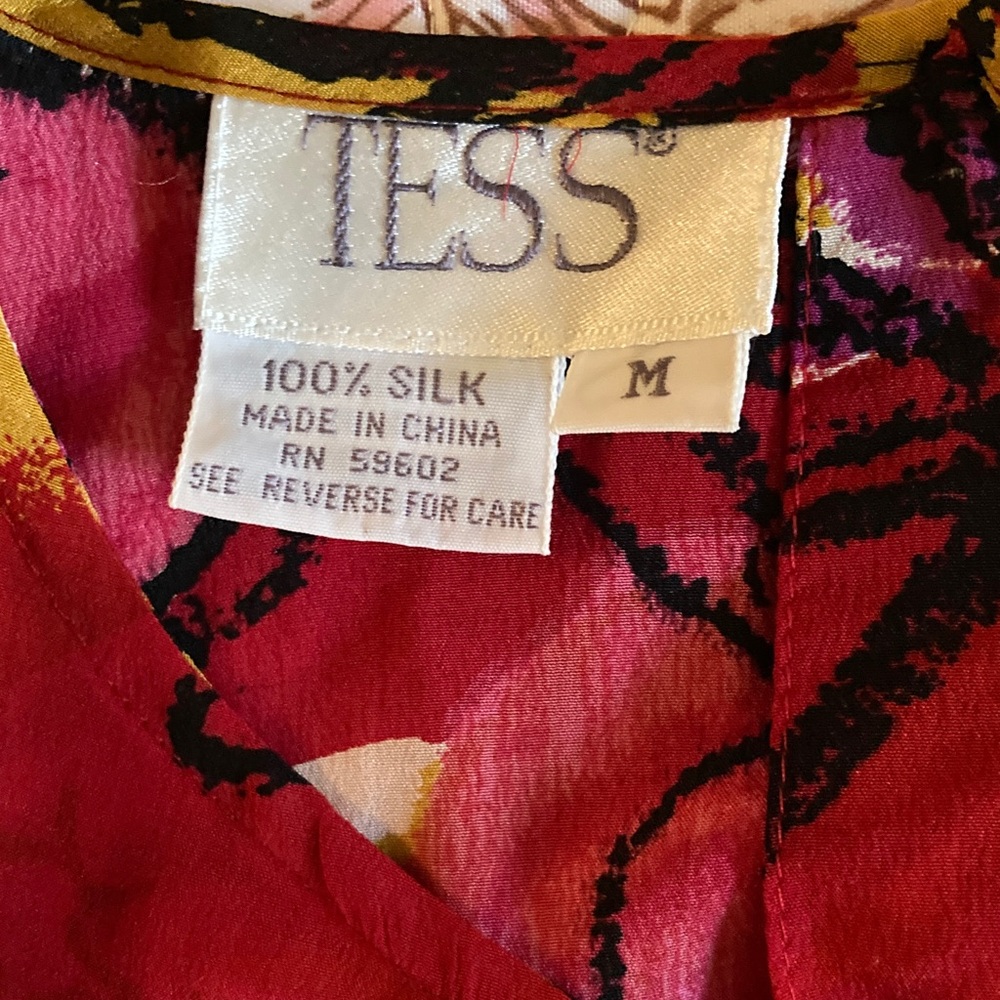 Vibrant Floral Blouse - Red and Yellow - Picture 5 of 8